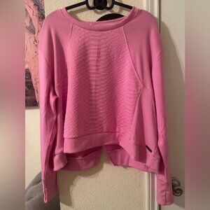 Nine West Plus Size Womens Pink Textured cropped Sweatshirt size 2X NEW
